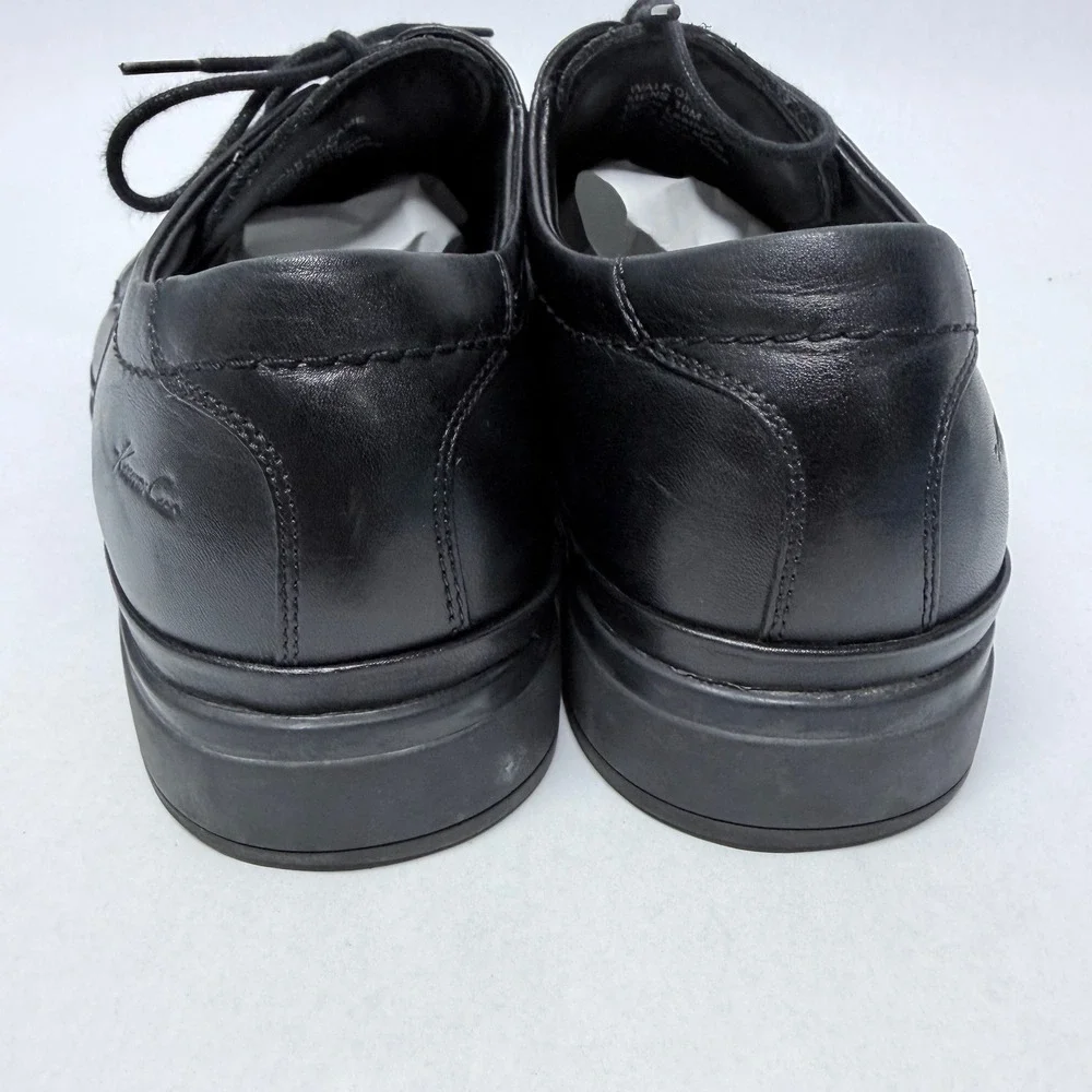 Kenneth Cole New York Walk of Fame Mens 10M Black Leather Bicycle Toe Oxfords